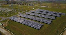 PVA Zwönitz Die Photovoltaikanlage in Zwönitz aus der Luft.