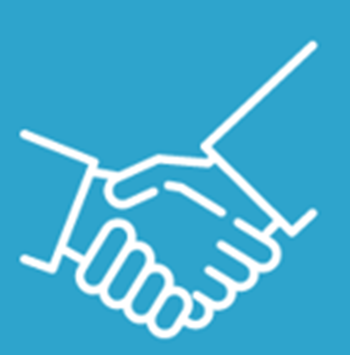 Grundsätze Die Grafik vermittelt zentrale Werte oder Prinzipien in einer visuell unterstützten Form. Zu sehen sind drei weiße Symbole mit jeweils einem beschreibenden Begriff angeordnet: Links: „Ökologisch“, in der Mitte: „Partnerschaftlich“ und rechts: „Innovativ“.